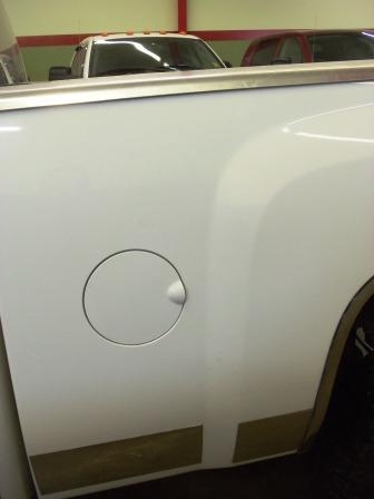 853 White truck after repair